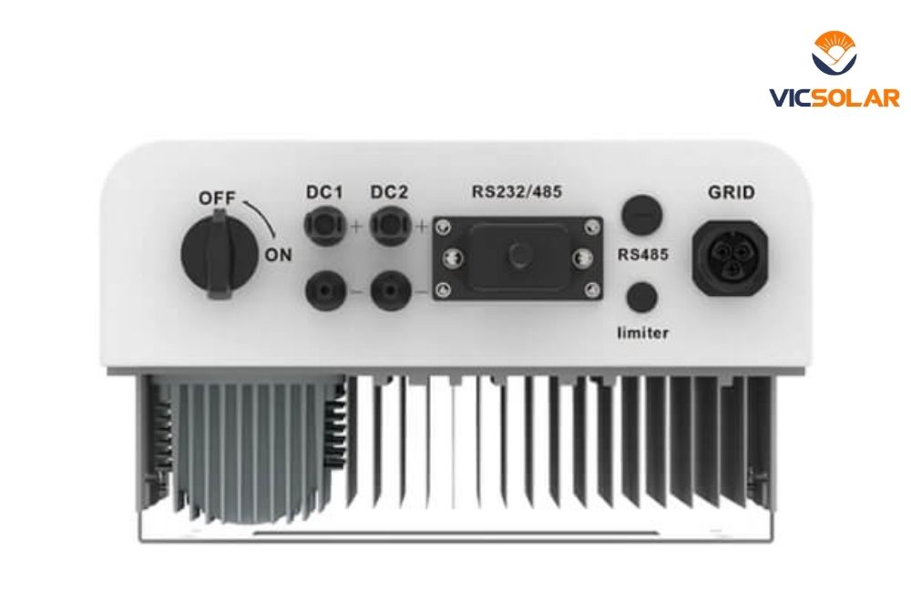 Biến Tần Hòa Lưới 1 Pha Deye 6kW SUN-6K-G04 mặt sau