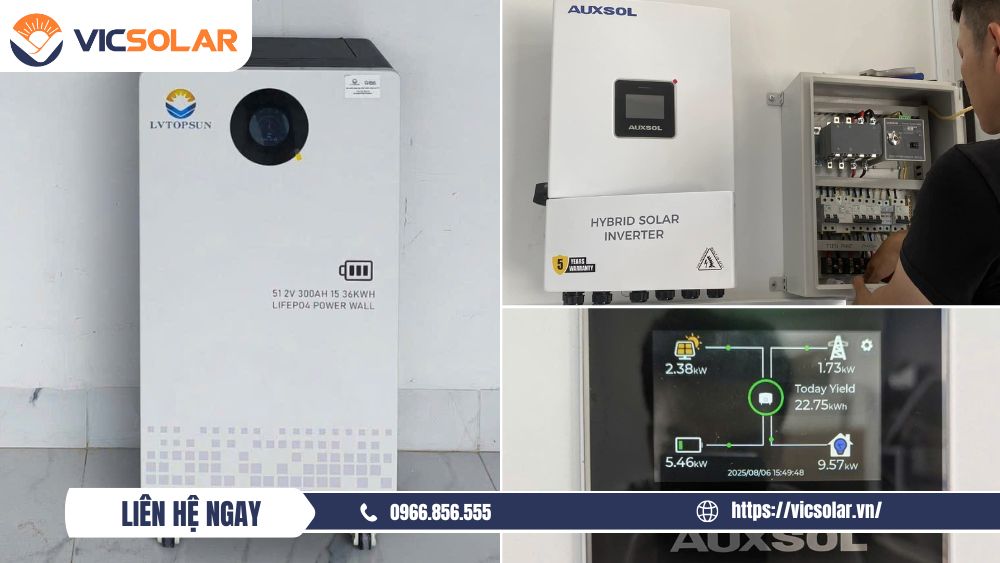 Bộ năng lượng mặt trời gia đình 6kw có lưu trữ VIC06: Giới thiệu