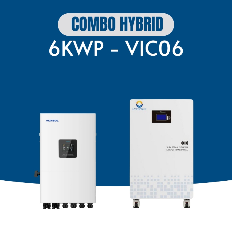 Bộ năng lượng mặt trời gia đình 6kw có lưu trữ VIC06