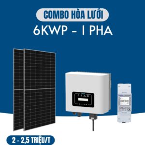 Combo tự lắp điện mặt trời 6kw hòa lưới bám tải VIC14