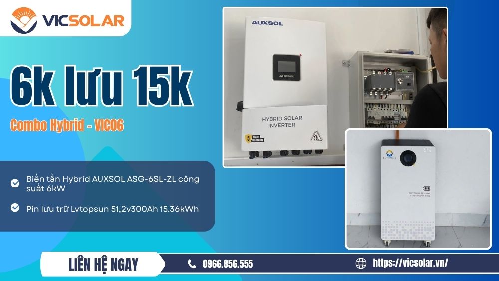 Danh sách Bộ năng lượng mặt trời gia đình 6kw có lưu trữ VIC06