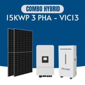 Gói điện mặt trời 15kwp 3 pha có lưu trữ - VIC13