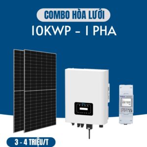 Gói điện mặt trời hòa lưới 10Kwp (Tiền điện 3.5 – 5 triệu/tháng)
