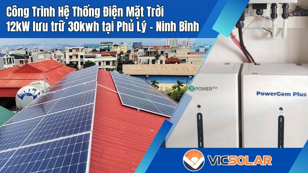 hệ thống điện mặt trời gia đình 12kw tại phủ lý ninh bình