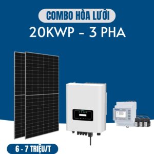 Hệ thống điện mặt trời hòa lưới 20kwp