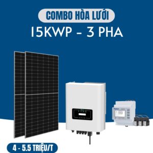 Hệ thống điện mặt trời hòa lưới 3 pha 15kwp