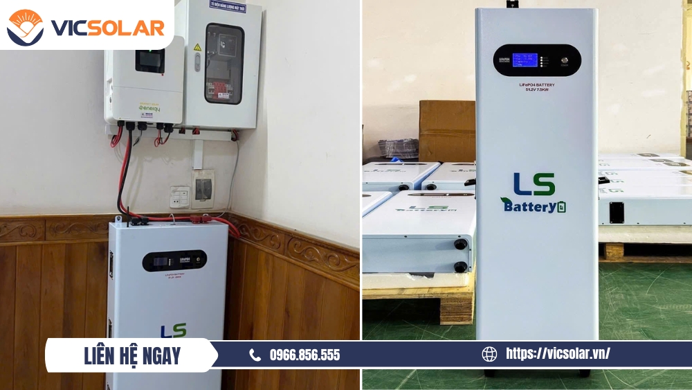 iới Thiệu Về Hệ thống điện năng lượng mặt trời 6kw lưu trữ 7.5kwh VIC03