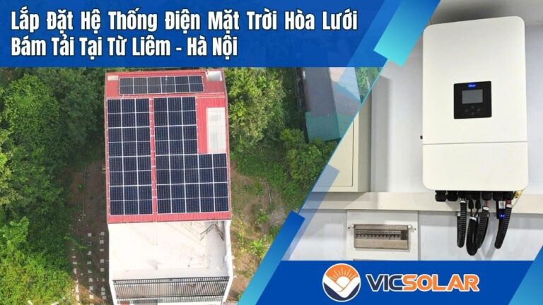 Lắp đặt điện mặt trời bám tải 10kwp tại từ liêm hà nội