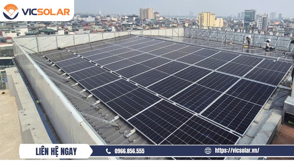 lắp đặt điện mặt trời bám tải tòa nhà tại Hà Nội