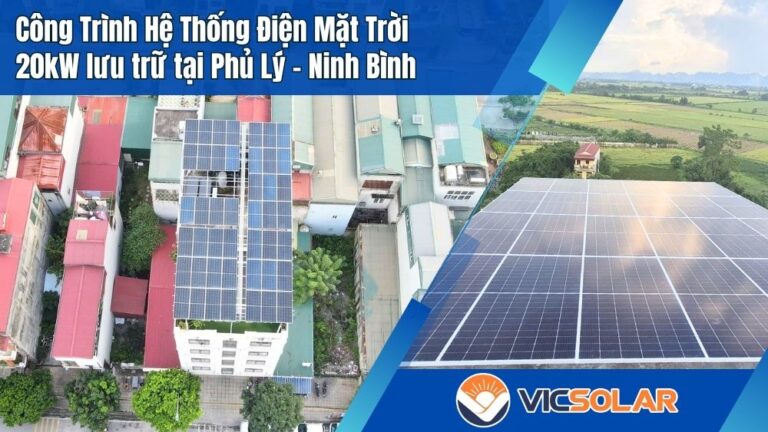 Lắp đặt hệ thống điện mặt trời hybrid 20kw tại phủ lý hà nam