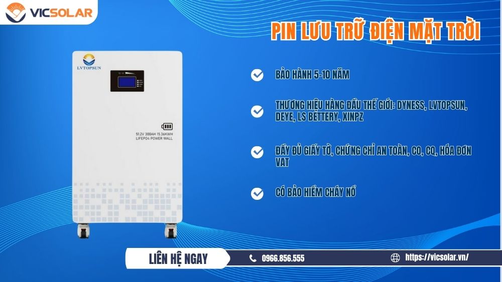 Pin lưu trữ điện mặt trời