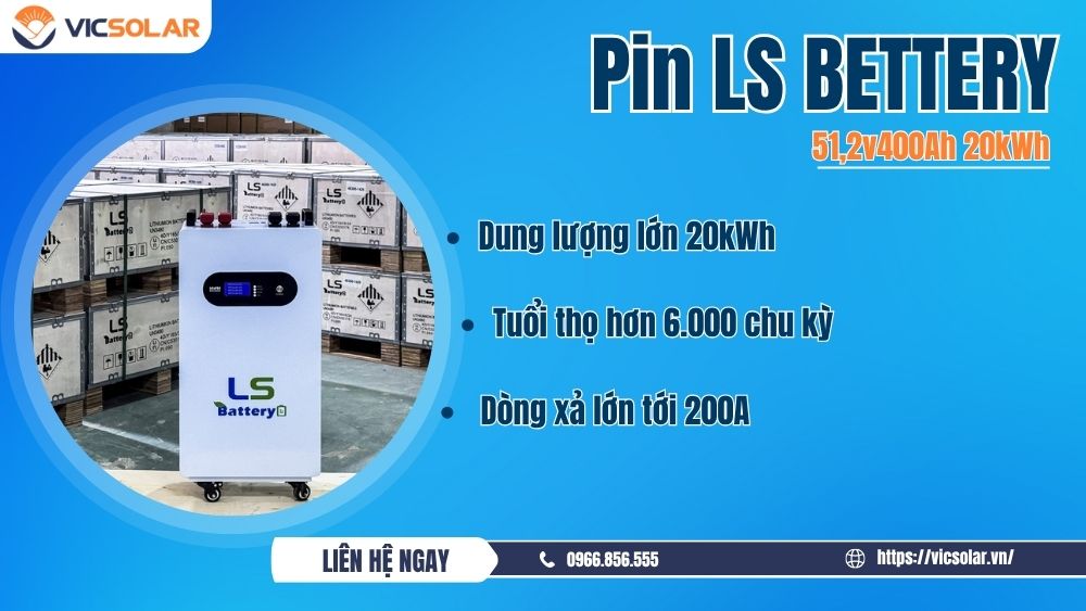 Pin Lưu Trữ LS Battery 51.2V400Ah 20kwh Đặc điểm nổi bật