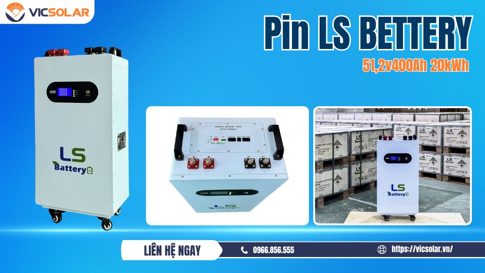 Pin Lưu Trữ LS Battery 51.2V400Ah 20kwh hệ thống điện mặt trời