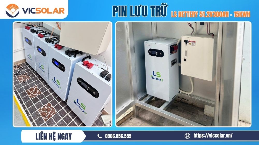Pin lưu trữ LS BETTERY 51,2V -300AH (15Kw) - VIC04