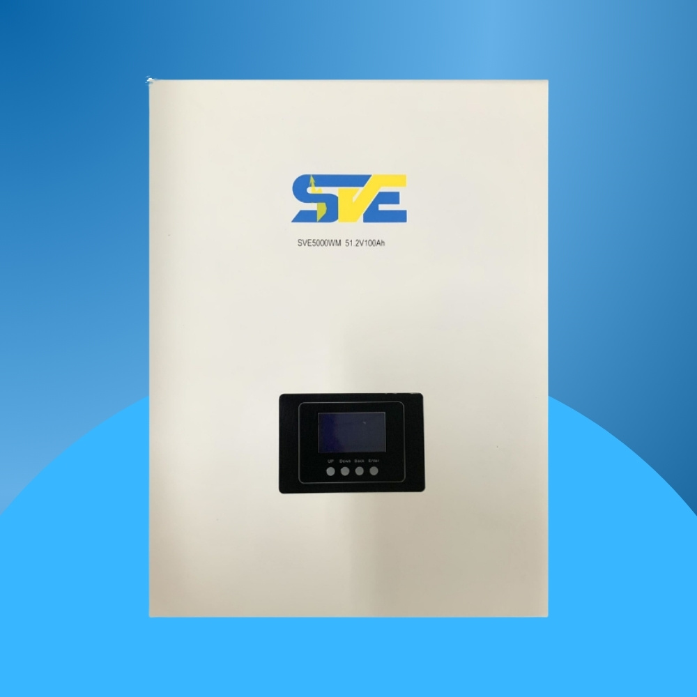 Pin Lưu Trữ SVE 5000WM 51.2V-100Ah Treo Tường