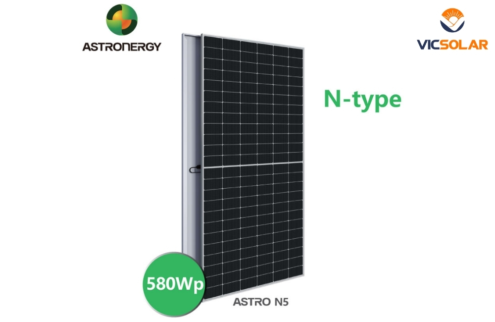 Tấm Pin Năng Lượng Mặt Trời Astronergy N5 580W N-Type 2 Mặt Kính giá rẻ