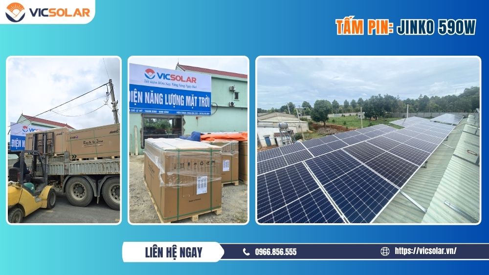 Tấm pin năng lượng mặt trời Jinko 590W: Điểm nổi bật