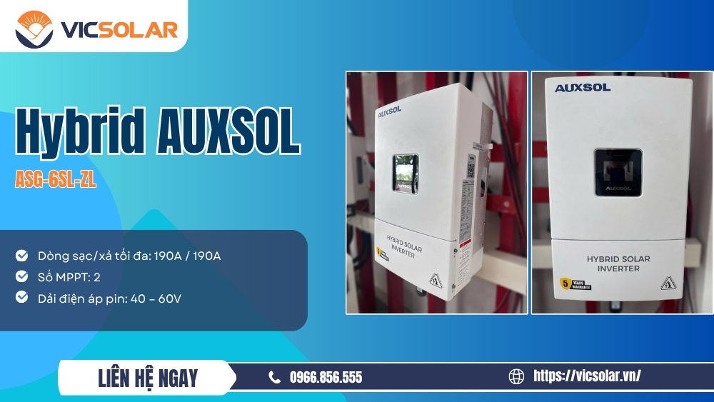 Thông số kỹ thuật Biến tần Hybrid AUXSOL 6kW, Model: ASG-6SL-ZL