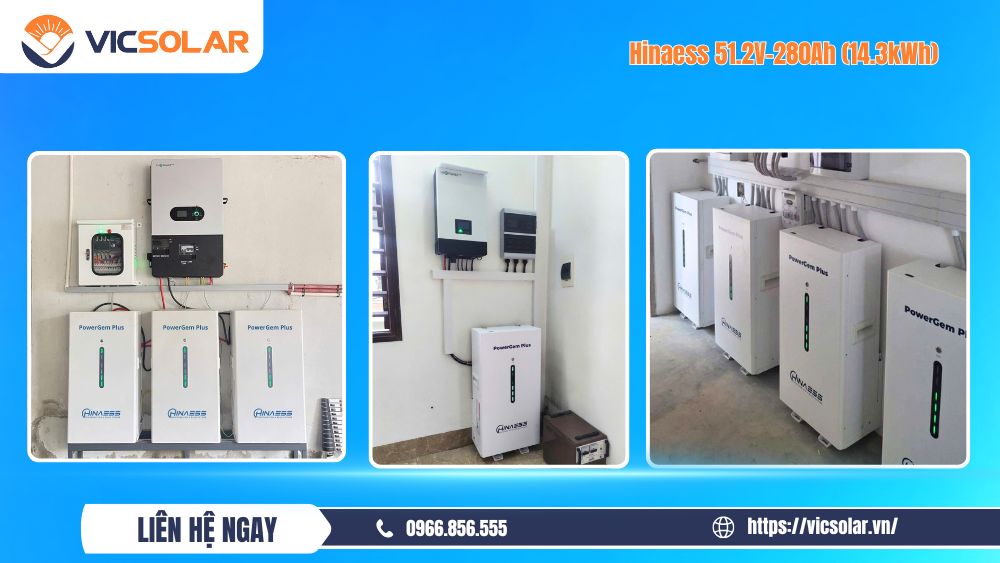 Thông số kỹ thuật Pin lưu trữ Hinaess 51.2V-280Ah (14.3kWh)