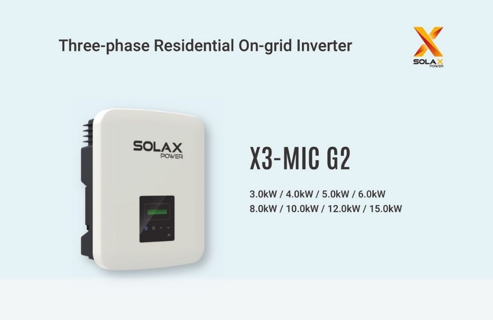 Biến Tần Bám Tải SOLAX 3 Pha 10KW X3-MIC-10K-G2 chính hãng