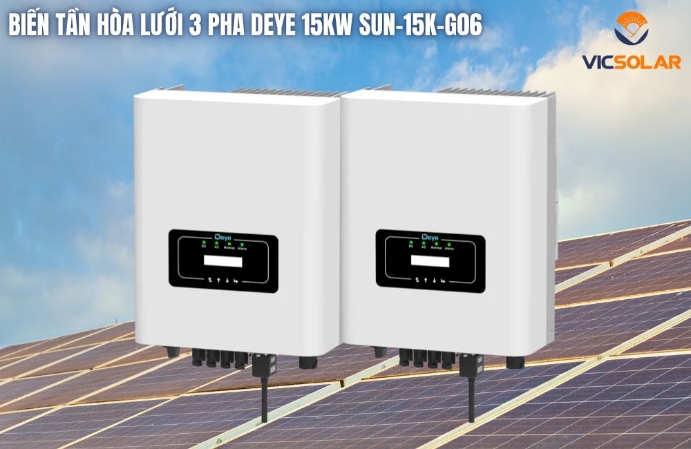 Biến tần hòa lưới 3 pha DEYE 15kW SUN-15K-G06 cao cấp