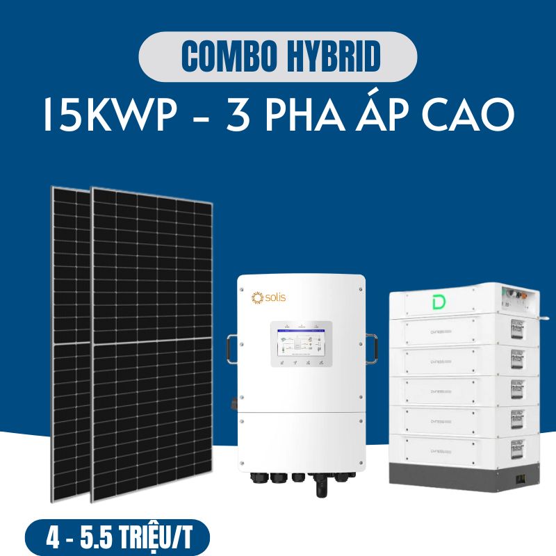 Hệ thống điện mặt trời 3 pha áp cao 15kwp - VIC20