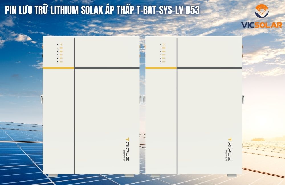 Pin Lưu Trữ LITHIUM SOLAX Áp Thấp T-BAT-SYS-LV D53 chính hãng