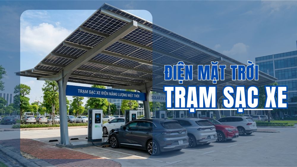 lắp đặt hệ thống điện mặt trời trạm sạc xe điện