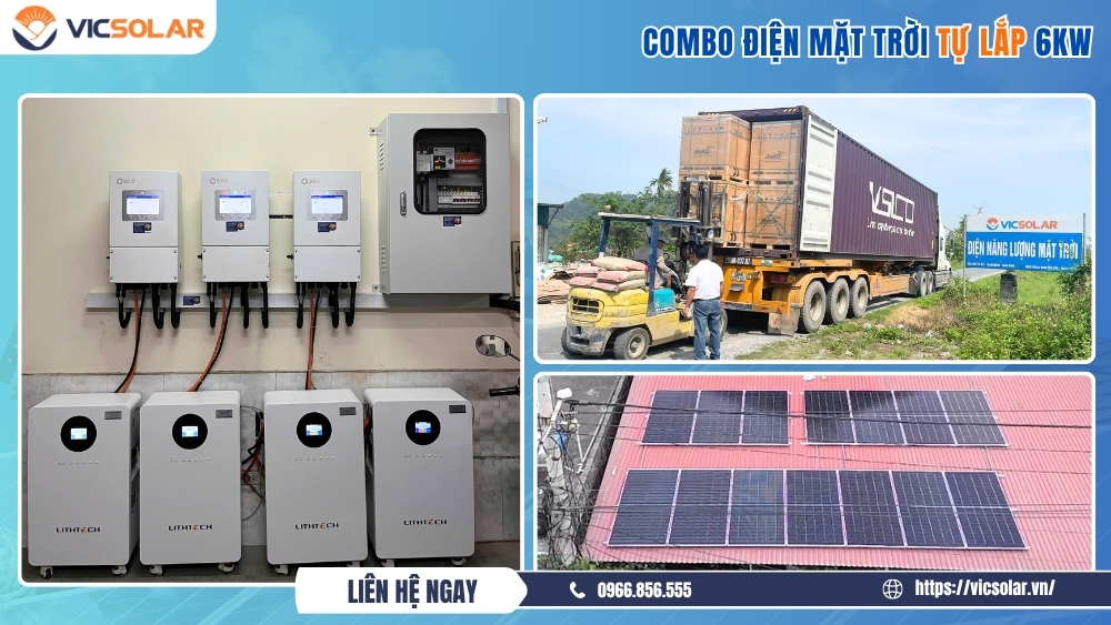 Danh sách thiết bị Của Bộ Combo Điện Mặt Trời tự lắp 6kW Vic24