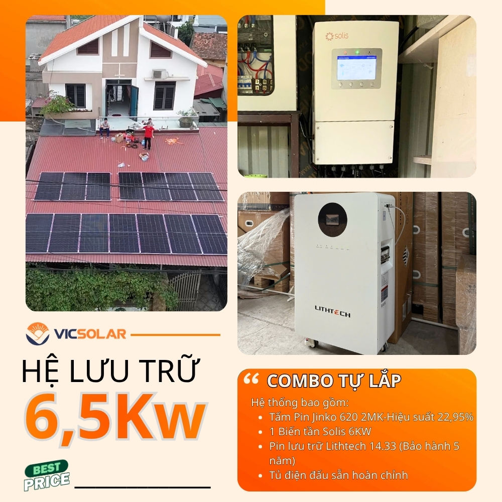 Giới Thiệu Combo Điện Mặt Trời Tự Lắp 6kW Vic24: Giải Pháp Tiết Kiệm
