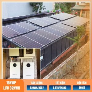15kWp lưu trữ 32kWh