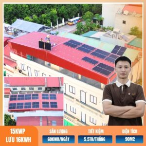 15 kWp 3P lưu 16kWh
