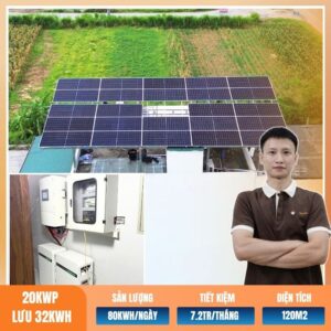 20kWp lưu trữ 32kWh