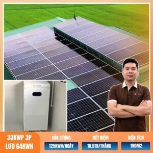 33kWp 3P lưu 64kWh