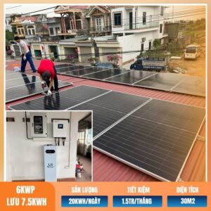 6 kWp lưu 7.5 kWh