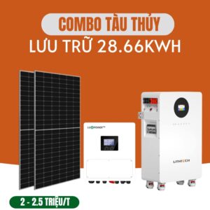 Combo điện mặt trời cho tàu thủy lưu trữ 28.6kwh