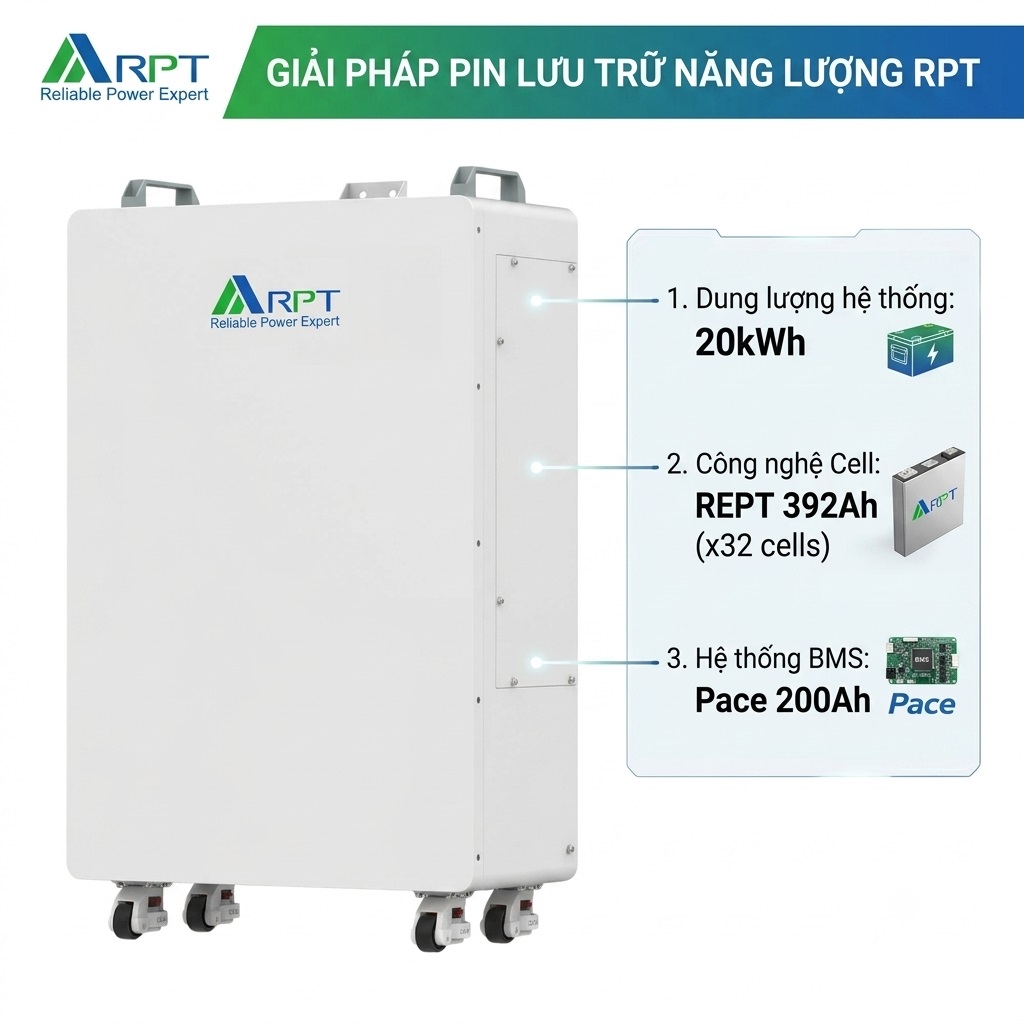 Ưu điểm nổi bật Pin Lưu Trữ RPT 51.2V400Ah 20kWh RPES-W2